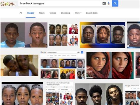 three black teens|'Three black teenagers' Google search causes outrage.